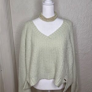 Savage X Fenty Light Green V-Neck Sweater